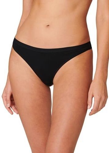 Dames ondergoed String 2 Pack Organic Cotton - 95/5, zwart.