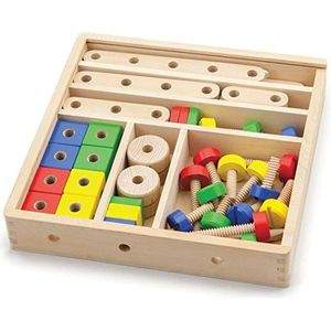 Viga Toys - 50490 – imitatiespel – gereedschap en werkbank – bouwset hout