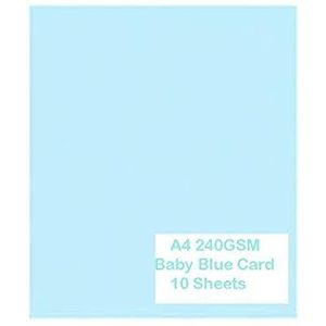 ARK 10 vellen A4 240 g/m² gekleurd karton (Babyblauw)