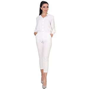 Bonateks DEBLMCPNTS100051 Vrijetijdsbroek voor dames, wit, maat 42, wit, 44, Wit