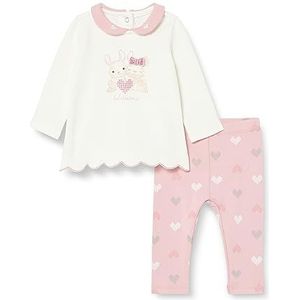 Chicco Compleet: T-shirt met lange mouwen en legging joggingbroek voor babymeisjes, Roze