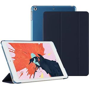 10,2 inch iPad 9e / 8e / 7e generatie (2021/2020/2019) hoes met Smart Sleep / Wake-functie, PU PC beschermhoes afdekking donkerblauw