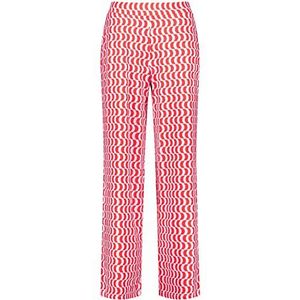 Gerry Weber 120242-35026 Damesbroek, Kleur: ecru, wit, rood en oranje