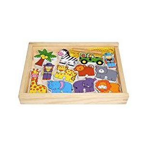 Sapin Malin - SM59549A – speelgoed voor de eerste leeftijd – speelgoed van hout – set met jungledieren voor laders