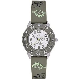 Cool Time Kinderhorloge met siliconen armband, Groen, riem