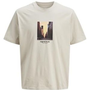 Jack & Jones Jorvesterbro Picture Tee Ss Crew Neck Sn, Lichtbeige, XS, Lichtbeige