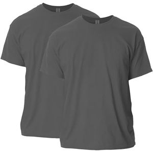 Gildan Katoenen T-shirt voor heren (2 stuks), Kolen (2 stuks)