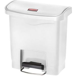 Rubbermaid Commercial Products 1883554 Slim Jim Step On pedaalemmer van hars, breedte 15 l, wit