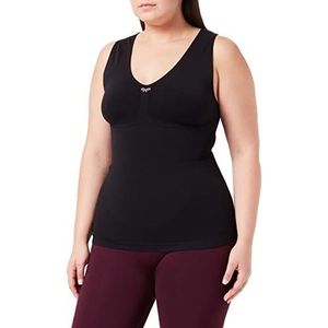 bellycloud Shape Top met strassstrik, figuurvormend, naadloos modelleershirt voor dames, zwart 001, 3XL, Zwart (Schwarz 001)