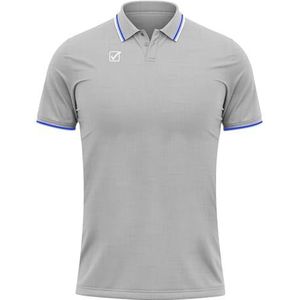 GIVOVA Poloshirt van katoen, grondpen, lichtgrijs gemêleerd/wit, S, lichtgrijs gemêleerd/wit