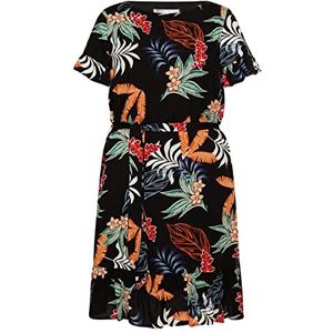 COBIE Robe pour femme 10526406-CO01, noir multicolore, taille M, Robe, M