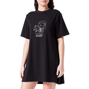 KARL LAGERFELD Dames Nightgown, zwart, XS, zwart.