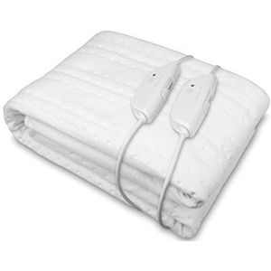 medisana HU 676 XXL Elektrische deken kingsize bed met 2 bedieningselementen, 150 x 160 cm, automatische uitschakeling, met oververhittingsbeveiliging, 4 temperatuurinstellingen, wasbaar