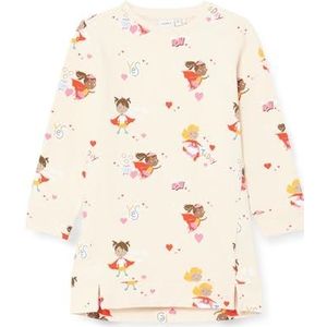 NAME IT Nmfliva Sweatshirt Tuniek Box Bruu Sweater Meisjes, Botercrème.