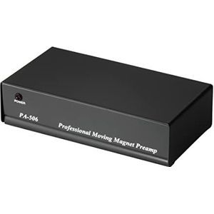 Hama PA 506 Phono voorversterker voor platenspeler met voeding 230 V/50 Hz, 3000 mA, 0,9 m cinchkabel zwart