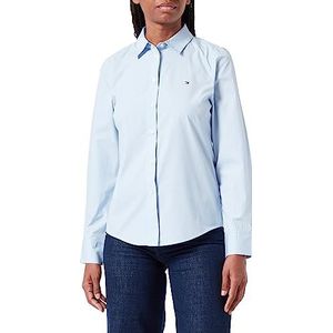 Tommy Hilfiger Organic Co Regular Shirt Ls Casual Shirts Dames, Breezy Blue