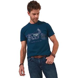 Joe Browns T-shirt à manches courtes et col rond pour homme, bleu, S