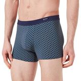 HOM EZE Comfort Boxershorts, nauwsluitend, bedrukt, barok, marineblauw en neongeel, zwart heren