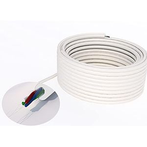 Elfcam® - Glasvezelkabel, monomode, 9/125 µm, voor installatie binnenshuis, wit (4 vezels, 70 m)