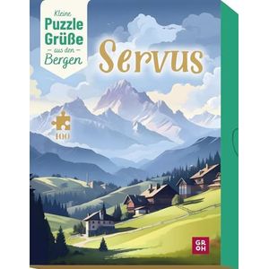 Servus! Kleine Puzzle-Grüße aus den Bergen: 100 Teile Puzzle in Box: Originelles Geschenk für Erwachsene mit persönlicher Grußbotschaft