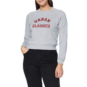 Urban Classics Dames ronde hals sweatshirt grijs, XL, grijs.