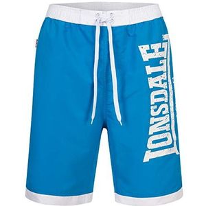 Lonsdale clennell heren shorts, Blauw/Wit