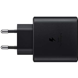 Samsung USB-C-oplader, 25 W, ultrasnel, snel opladen, Samsung originele oplader, zonder kabel, zwart