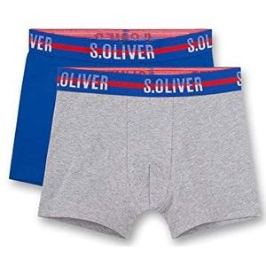 s.Oliver Shorts in dubbele verpakking Caleon Boxer (2 stuks) jongens, grijs gemêleerd 1737), 140 cm (fabrieksmaat: 140 cm), grijs gemêleerd 1737)