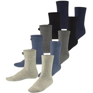 ESPRIT Solid Mix Sokken, uniseks, voor kinderen, biologisch katoen, duurzaam, blauw, grijs, zwart, roze, versterkt, zonder patroon, voor zomer of winter, 5 paar, meerkleurig (assortiment 70)