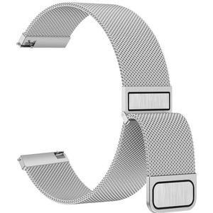 Amzpas Vervangend horlogebandje van roestvrij staal - 22 mm - 20 mm - magneetsluiting - snelsluiting - voor dames en heren, 20 mm