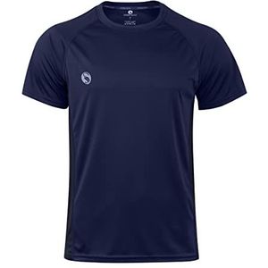 STARK SOUL Reflecterend sportshirt met korte mouwen, reflecterend sportshirt, ademend, sneldrogend, Navy Blauw