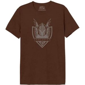 House Of The Dragon Mehoftdts016 T-shirt voor heren (1 stuk), Bruin Melange