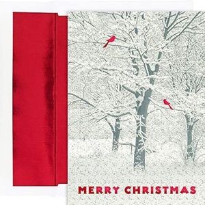 Masterpiece Studios Holiday Collection 16 kaarten / 16 enveloppen van aluminium, gevoerd met sneeuwbomen