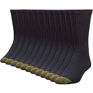 Gold Toe 6 paar katoenen herensokken, zwart (12 paar)