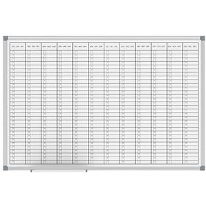 MAUL Maul Standaard jaarkalender, magnetisch whiteboard met maanden- en dagdruk, 60 x 90 cm