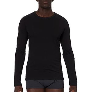 Schiesser T-shirt 1/1 mouw lichaamskleding voor heren, zwart - zwart (000-zwart)
