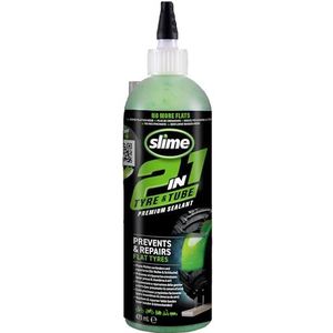 Slime 10193-51 2-in-1 Tyre & Tube Sealant Puncture Repair Sealant, Premium, Prevent and Repair, suitable for all off-highway Tyres and Tubes, Non-Toxic, Eco-Friendly, 473ml (16oz)