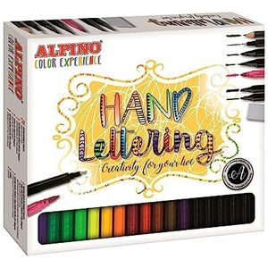 Alpino Color Experience Handletterset, lettermarkers, viltstiften voor handlettering, lettering en kalligrafie