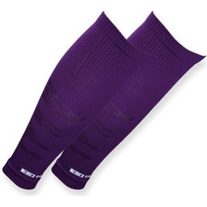 Tapedesign Tubes Pro 1 paar paarse voetbalsokken (zonder sokken) voor dames, heren en kinderen - voetbalmouwen voor scheenbeschermers - Knielange voetbalsokken