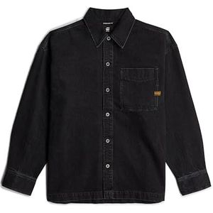 G-STAR RAW Boxy Fit Overshirts voor heren, Zwart (gedragen in zwart obsidiaan D23007-D772-G756)