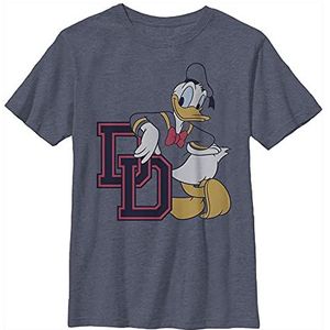 Disney T-shirt Mickey and Friends Donald Duck Varsity Portrait Boys, marineblauw, XS, Navy Blauw