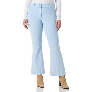 Love Moschino Midi Flare Fit Personnalized with Love Shiny Back Tag Casual Pantalon Femme, Bleu clair., 46