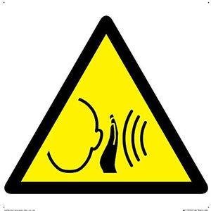 W038 Panneau d'avertissement : Bruit bruyant soudain – 200 x 200 mm – S20