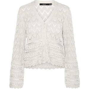 VERO MODA VMLUA Cardigan en tricot pour femme, Bouleau, XXL