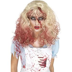 Smiffys Alice Zombie Bloedvoeding Pruik, blond