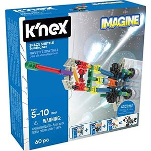 K'Nex Basic Fun 520 17020 Imagine Toy Set Space Shuttle Construction-60 stuks 5-10 EA Intro Vehicle Assorted, meerkleurig