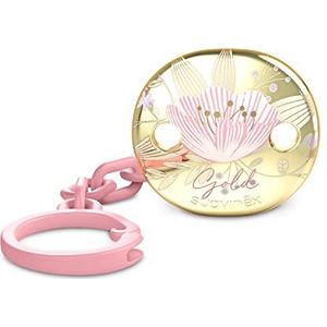 Suavinex Ketting Portas Vogel Gold Edition voor baby's + 0 maanden, metallic, goud, roze