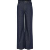 PIECES Pcselma Hw Wide Jeans Rinse Noos Bc Damesjeans (1 stuk), Donkerblauw denim, Taille 33 / lengte 32