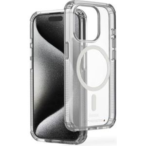 Hama Beschermhoes voor iPhone 15 Pro Max Extreme Protect [Anti-vergeling] [D3O® hoes] [Robuuste hoes] [MagSafe-compatibel] - transparant