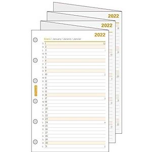 Finocam - Vervangende jaarplanner 2022 maandplanner van januari 2022 tot december 2022 (12 maanden), 602 - 73 x 114 mm, uitklapbaar, klassiek, Spaans